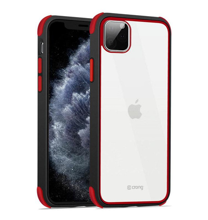 Crong Trace Clear Cover - pouzdro pro iPhone 11 Pro (černé/červené)