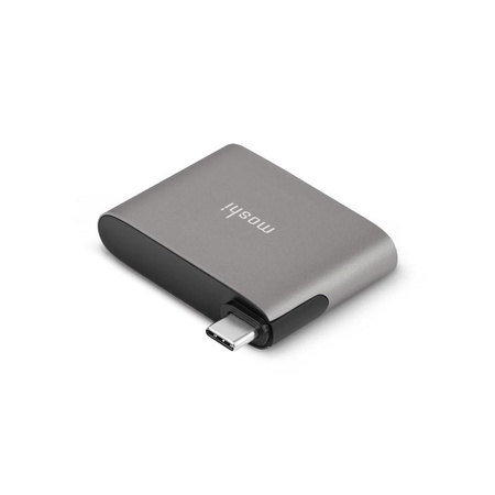 Adaptér Moshi USB-C - adaptér pro HDMI 4K a HDR s podporou 60W nabíjení Power Delivery (titanově šedý)