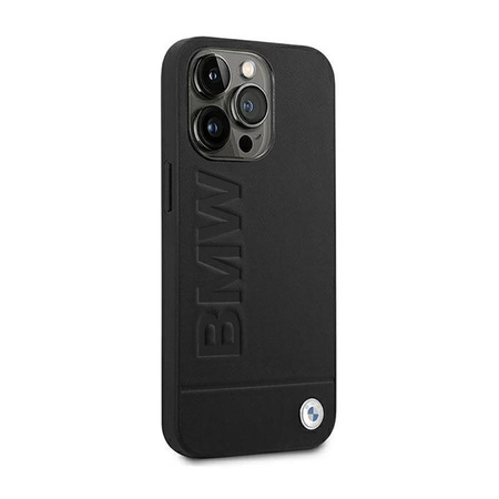 BMW Leather Hot Stamp – Etui iPhone 14 Pro (Czarny)