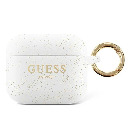 Guess Silicone Glitter Case Est - Airpods Pro Case (white)