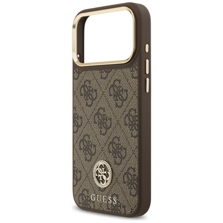 Guess 4G Strass Logo MagSafe - Hülle iPhone 17 Pro Max (Braun)