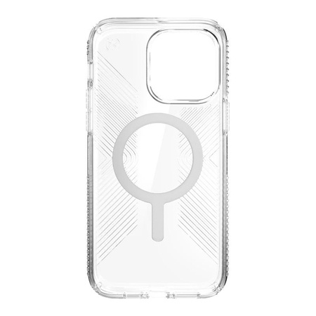 Speck Presidio Perfect-Clear mit Griffen + MagSafe - iPhone 14 Pro Max Hülle mit MICROBAN-Beschichtung (Klar)
