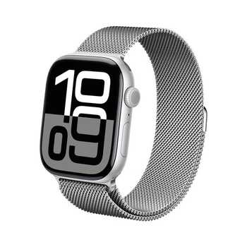 Crong Milano Steel - Bracelet en acier inoxydable pour Apple Watch 38/40/41/42 mm (argent)