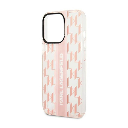 Karl Lagerfeld Mono Vertical Stripe - Coque iPhone 14 Pro Max (rose)