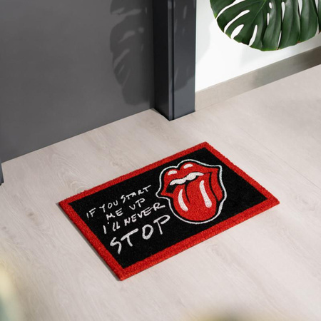 WYCIERACZKA POD DRZWI WEWNĘTRZNA, Kokosowa, z Napisem Rolling Stones