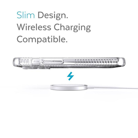 Speck Presidio Perfect-Clear with Grips - Coque pour iPhone 13 Pro avec revêtement MICROBAN (transparent)