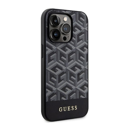 Guess GCube Stripes MagSafe - Étui pour iPhone 14 Pro Max (Noir)