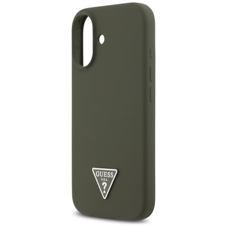 Guess Silicone Triangle Logo MagSafe - Hülle iPhone 17 (khaki)