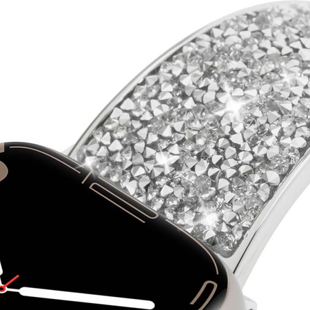 Case-Mate Brilliance - Bracelet en acier inoxydable pour Apple Watch 42/44/45/49 (Argent)