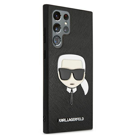 Karl Lagerfeld Saffiano Ikonik Karl`s Head - Samsung Galaxy S22 Ultra Case (black)