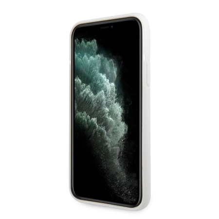 Guess Circle Glitter 4G - Coque iPhone 11 Pro (blanc)