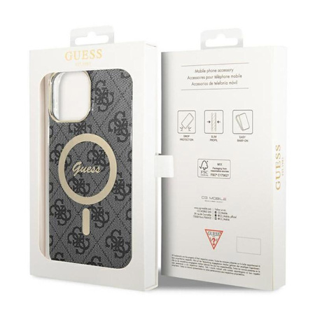 Guess 4G MagSafe - Étui pour iPhone 13 Pro Max (Noir)