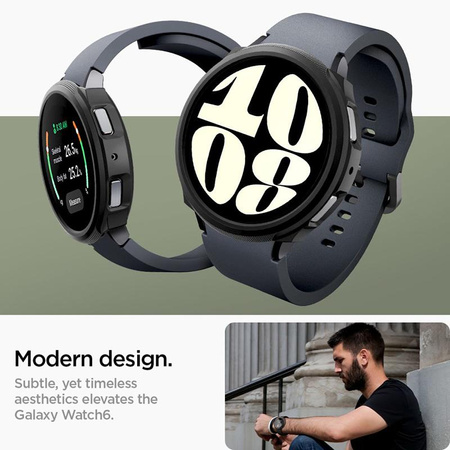 Spigen Liquid Air - Étui pour Samsung Galaxy Watch 6 44 mm (Noir)