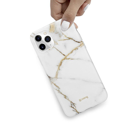 Crong Marble Case - pouzdro pro iPhone 11 Pro (bílé)