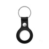 Crong Leather Case with Key Ring - Leather key ring for Apple AirTag (black)