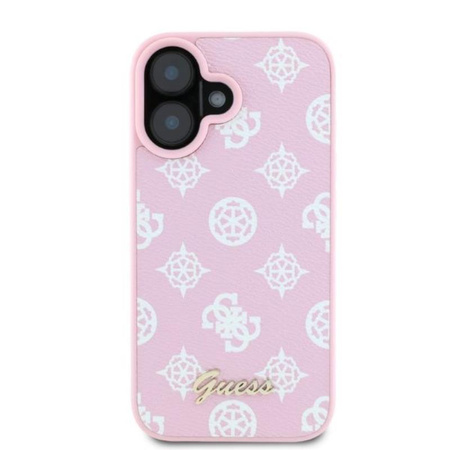 Guess Peony Script MagSafe - pouzdro pro iPhone 16 (růžové)