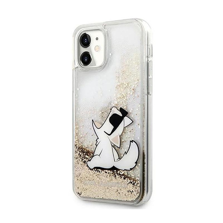 Karl Lagerfeld Liquid Glitter Choupette Fun - iPhone 11 Case (Gold)