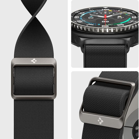CZARNY PASEK SPIGEN DO GALAXY WATCH 8 | 8 Classic 40 | 44 | 46, Sportowy