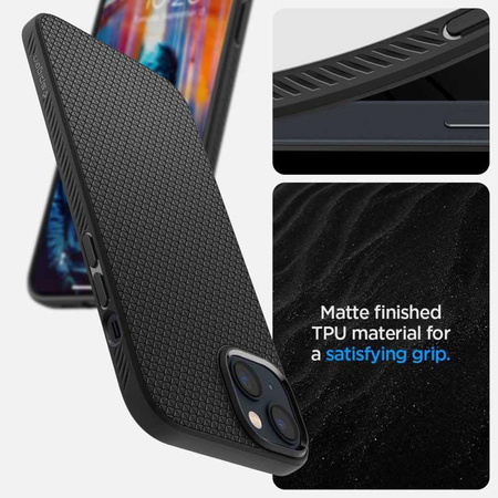 Spigen Liquid Air - tok iPhone 15 Plus / iPhone 14 Plus készülékhez (fekete)