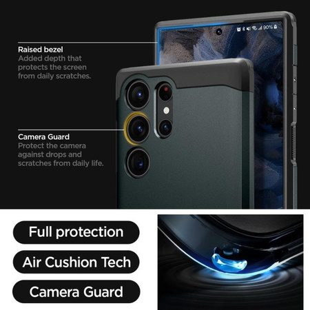 Spigen Tough Armor - Etui pour Samsung Galaxy S23 Ultra (Abyss Green)