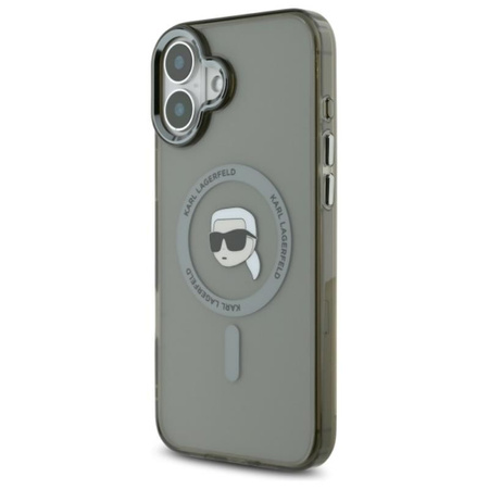 Karl Lagerfeld IML fém Karl Head MagSafe - iPhone 16 Plus tok (fekete)