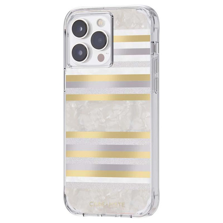 Case-Mate Pearl Stripes MagSafe - iPhone 14 Pro Max case decorated with mother-of-pearl (Pearl Stripes)