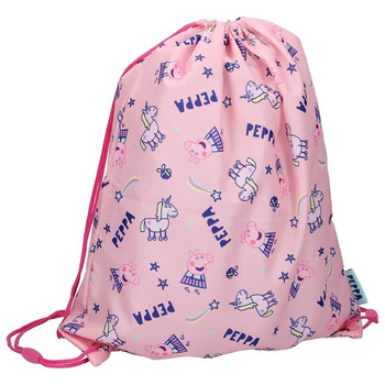 Peppa Pig - Worek na buty, gimnastykę (44 x 37 cm) Świnka Peppa & Unicorn