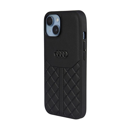 Audi Genuine Leather - Tasche für iPhone 14 (Schwarz)