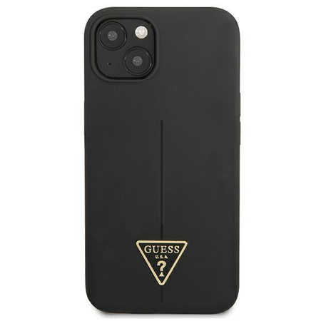 Guess Silicone Triangle Logo - Coque pour iPhone 13 mini (noir)
