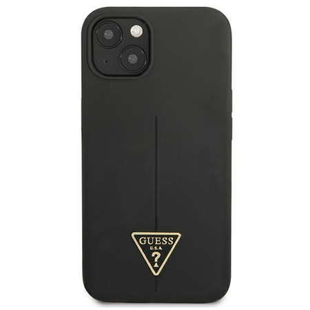 Guess Silicone Triangle Logo - Etui iPhone 13 mini (czarny)