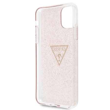 Guess Solid Glitter Triangle - iPhone 11 Pro Max Case (Pink)
