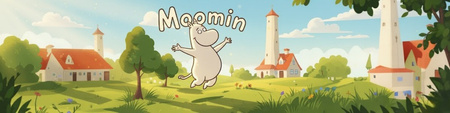 Moomins - Quaderno magnetico / lista della spesa per il frigorifero + matita (10 x 21 cm)