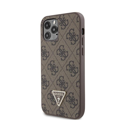 Guess Crossbody 4G Metal Logo - Coque iPhone 12 / iPhone 12 Pro (marron)