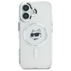Karl Lagerfeld IML Metal Choupette Head MagSafe - pouzdro pro iPhone 16 Plus (bílé)