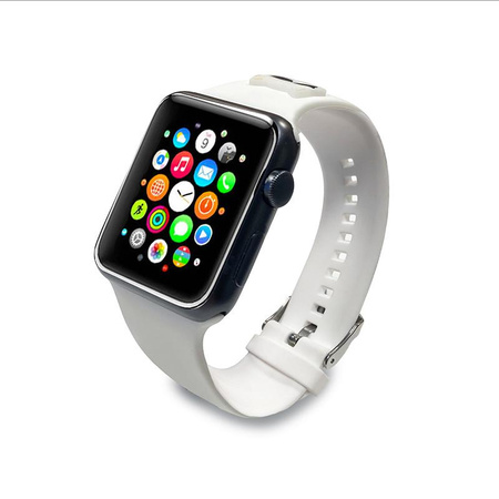 Karl Lagerfeld Silikonová hlava Choupette - řemínek pro Apple Watch 38/40/41 mm (bílý)