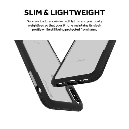 Griffin Survivor Endurance - Coque blindée pour iPhone Xs Max (transparent/gris)