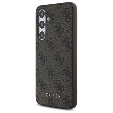 Guess 4G Metal Gold Logo - Étui Samsung Galaxy S24 FE (marron)