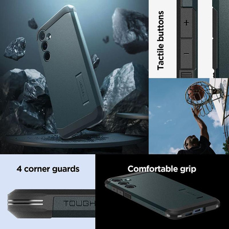 Spigen Tough Armor - Etui pour Samsung Galaxy A55 5G (Abyss Green)