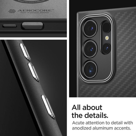 Spigen Enzo Aramid - Samsung Galaxy S24 Ultra Gehäuse (Schwarz)