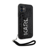 Karl Lagerfeld Sequins Cord - pouzdro se šňůrkou na iPhone 11 (stříbrné)