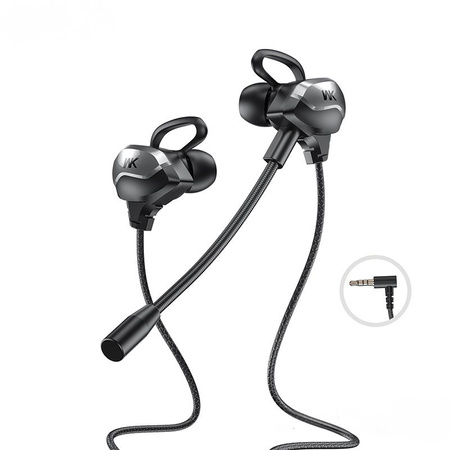 WEKOME ET-Y30 ET sorozat - 3,5 mm-es csatlakozós vezetékes fejhallgató játékosoknak (fekete)