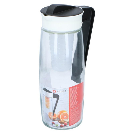 Alpina - Carafe en verre 1,5 L avec panier pour les fruits par exemple