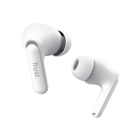 Trust Yavi - TWS écouteurs intra-auriculaires sans fil Bluetooth avec étui de chargement et ENC (blanc)