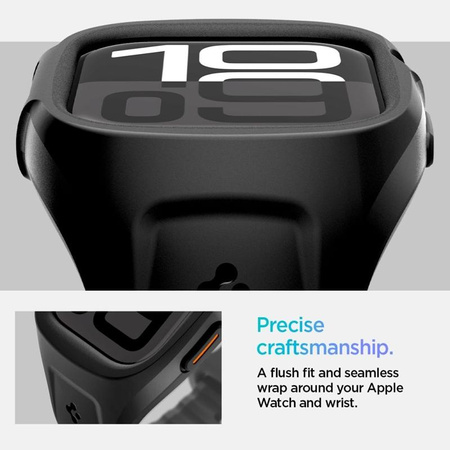 Spigen Liquid Air Pro - Armband mit Gehäuse für Apple Watch 10 46 mm (Mattschwarz)