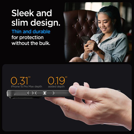 Spigen Optik Armor Mag MagSafe - Étui pour iPhone 15 Pro Max (Noir)