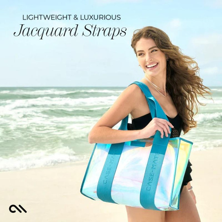 Case-Mate Large Travel Tote Bag - Wasserdichte Umhängetasche mit Handytasche (Emerald Blue Soap Bubble)
