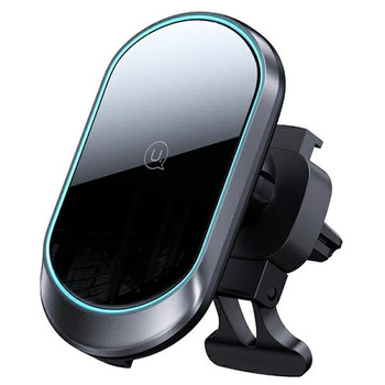 USAMS US-CD182 - Magnetic car mount with 15W wireless charging (black)