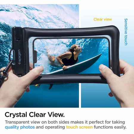 Spigen A610 Universal Waterproof Float Case - Étui pour smartphones jusqu'à 6,9" (Noir)
