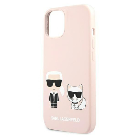 Karl Lagerfeld Slilicone Karl & Choupette Magsafe - iPhone 13 tok (rózsaszín)
