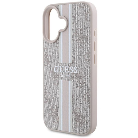 Guess 4G Gedruckte Streifen MagSafe - iPhone 16 Tasche (rosa)